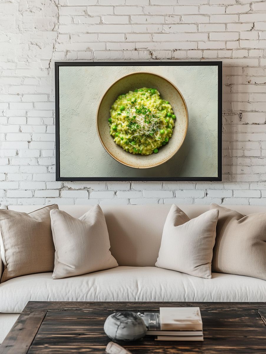 Green Pea Risotto — Food Print. — room view 1