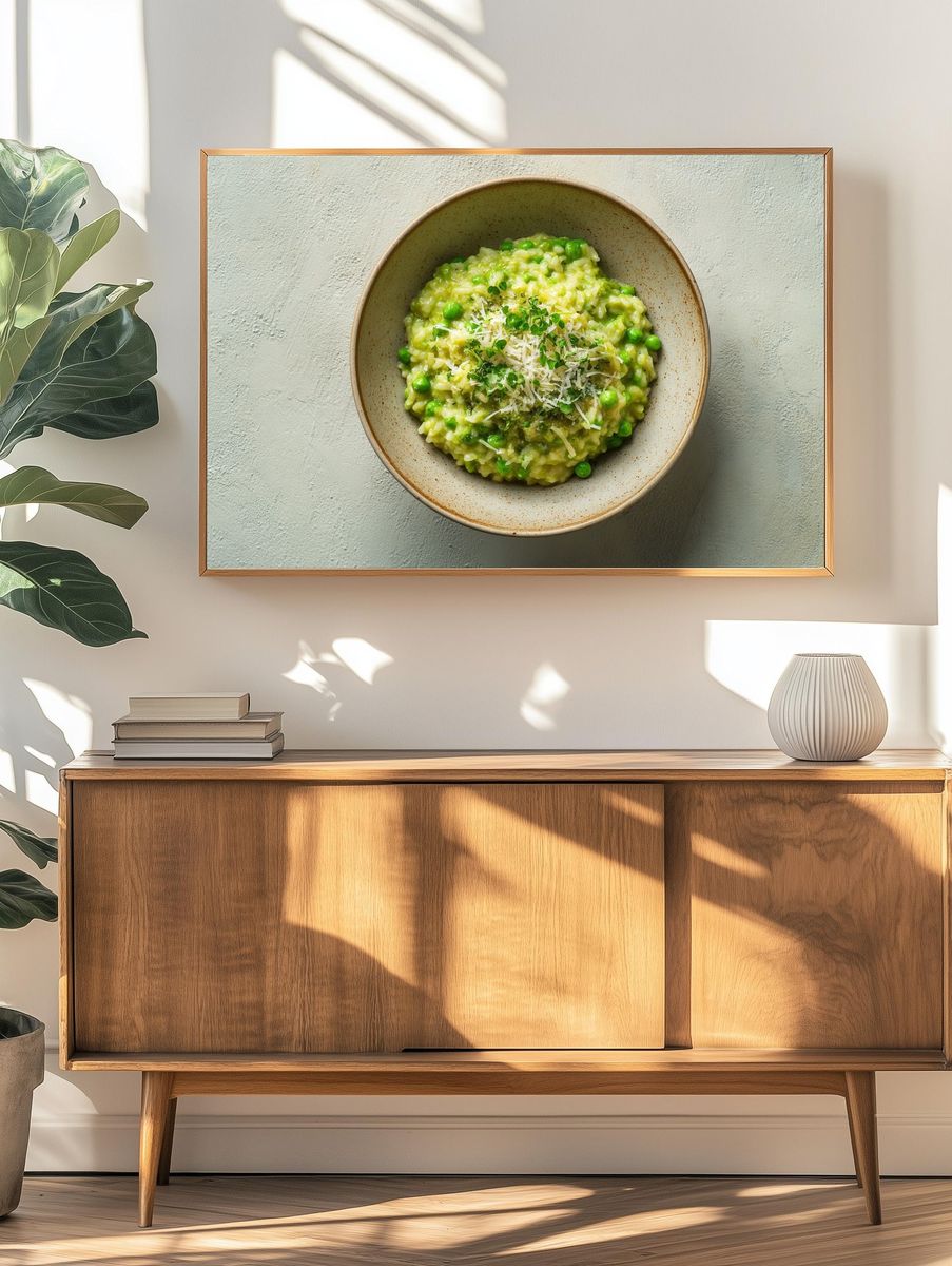 Green Pea Risotto — Food Print. — room view 3