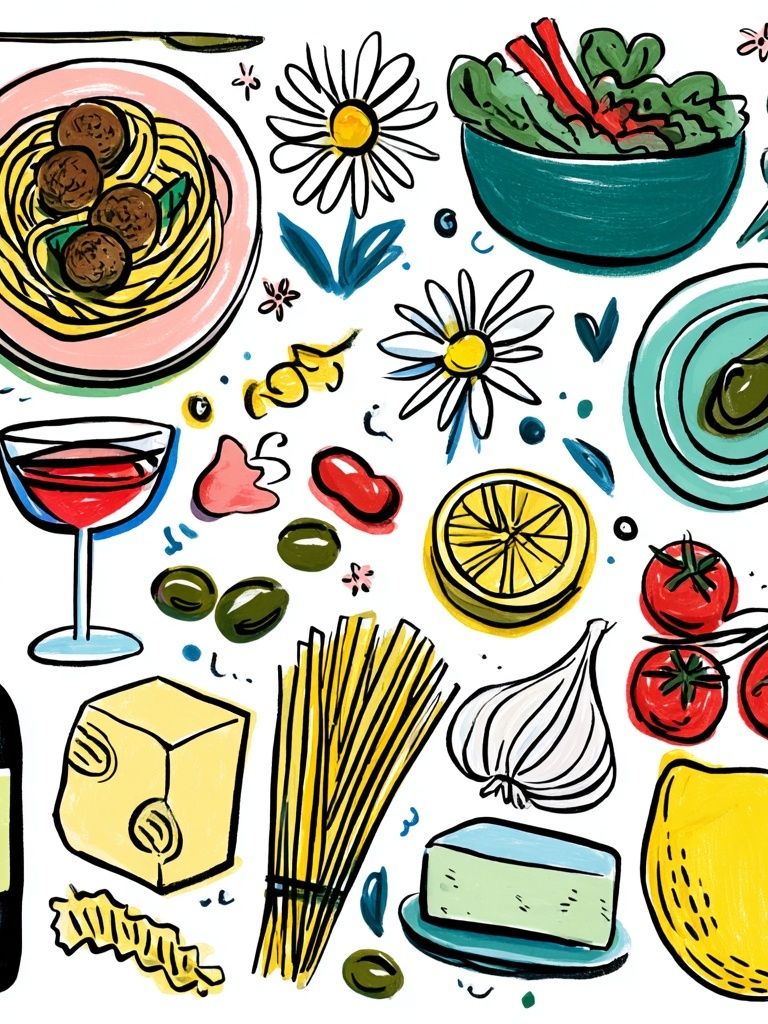 Italian Cuisine — Food Art Print. poster detail