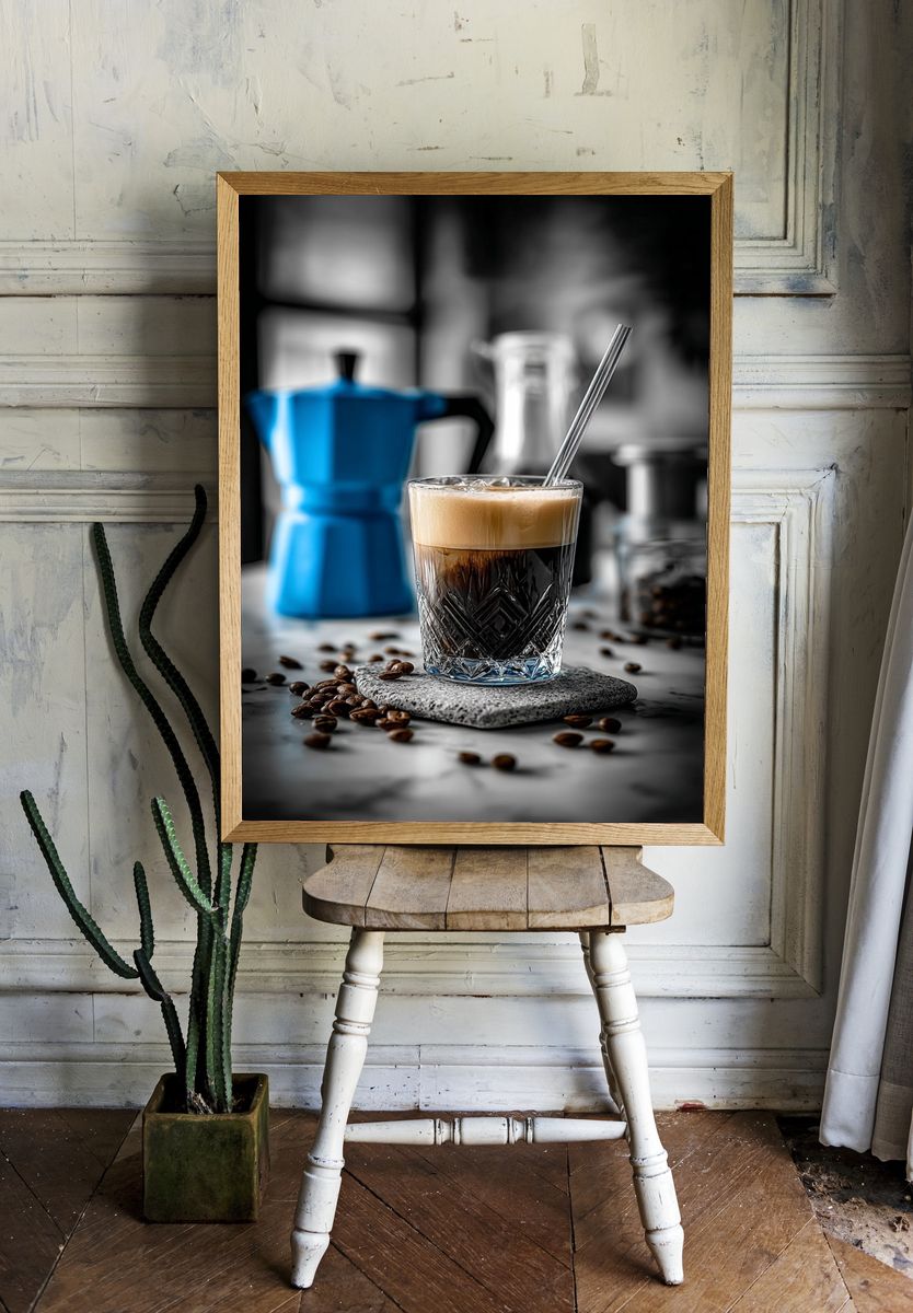 Iced Coffee Delight — Food & Drink Print room preview