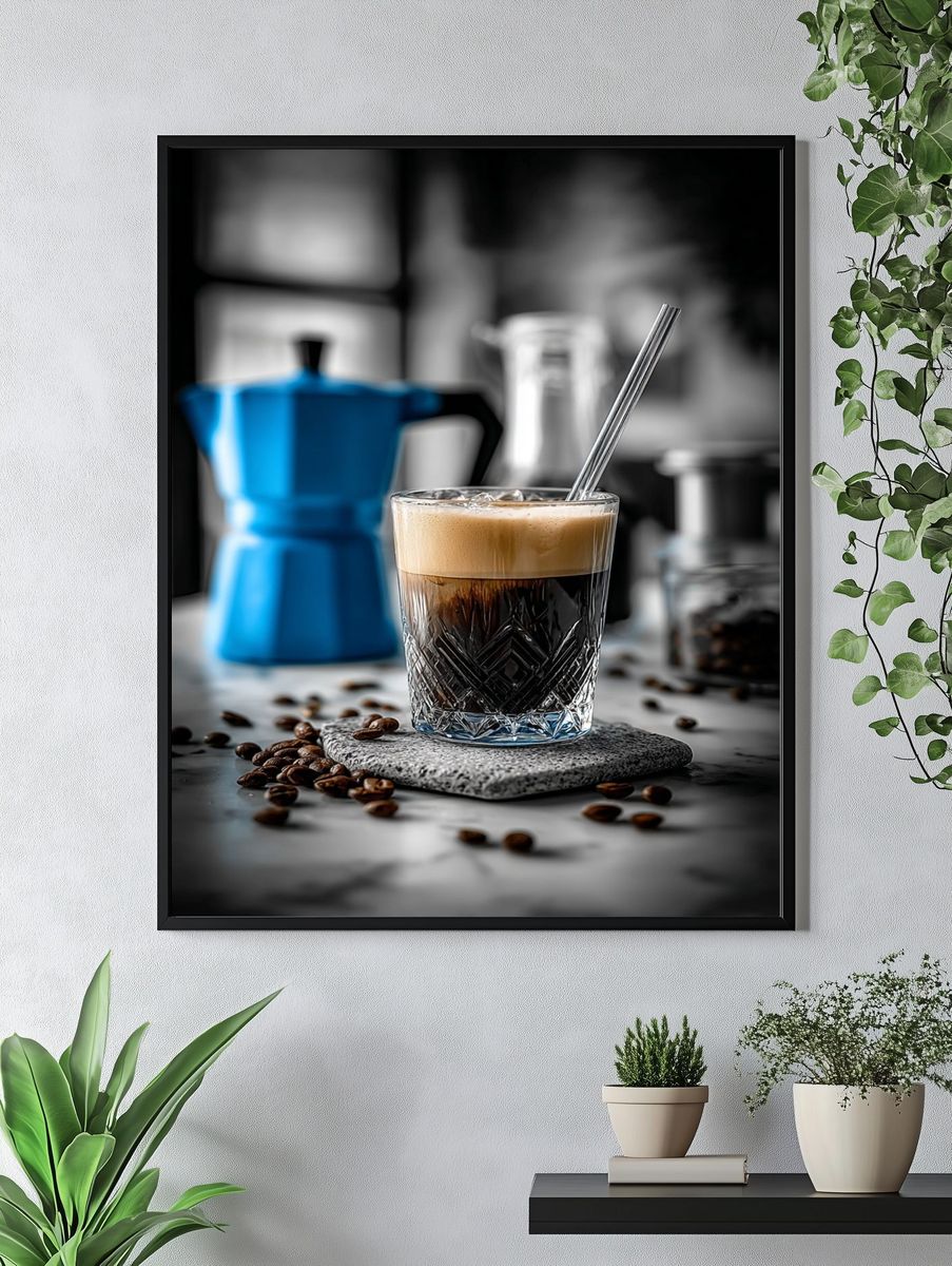 Iced Coffee Delight — Food & Drink Print. — room view 4