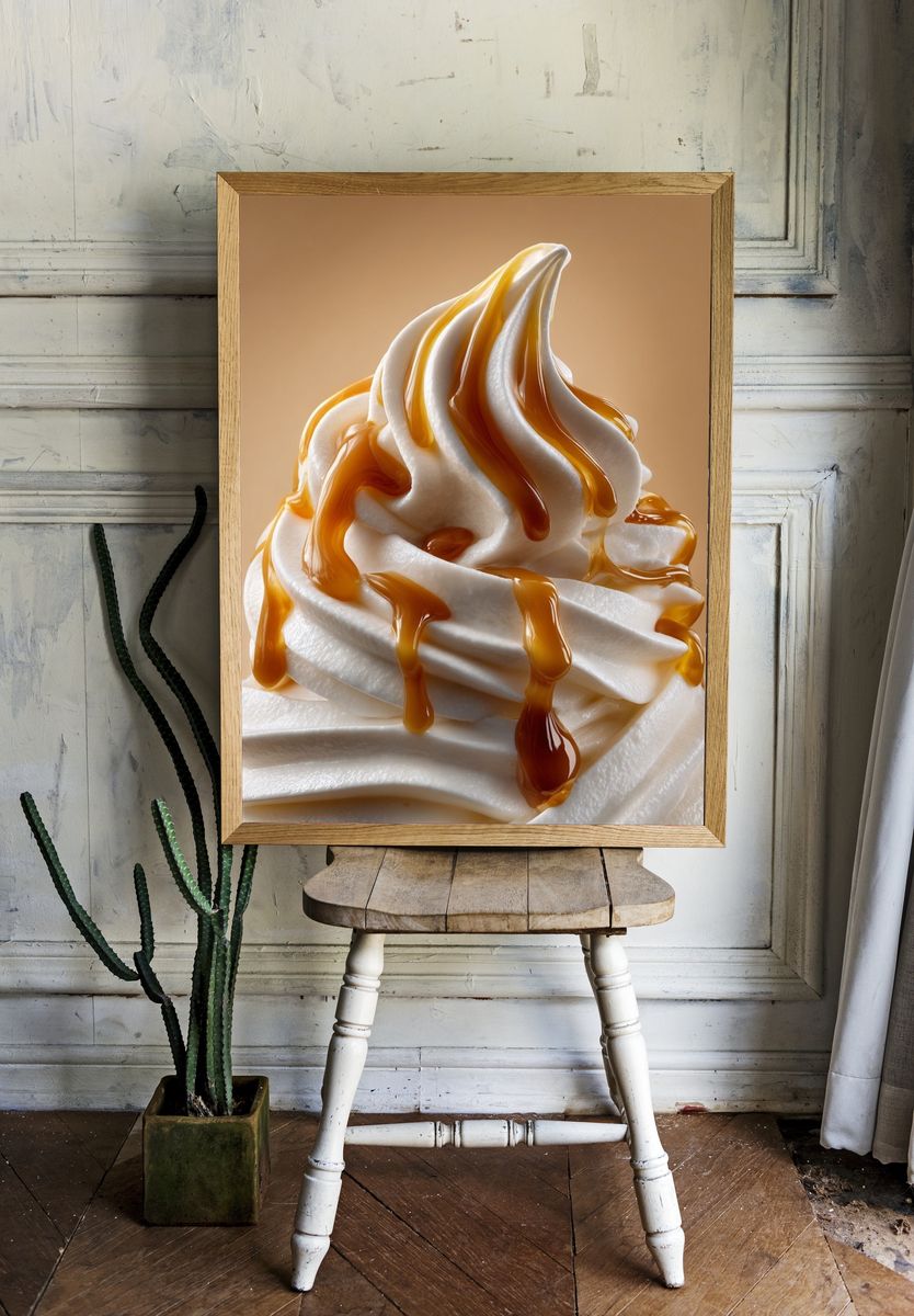 Delicious Soft Serve Ice Cream Poster room preview