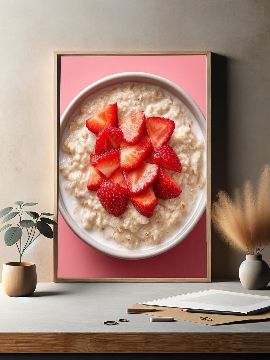 Strawberry Oatmeal — Food Print. — room view 2