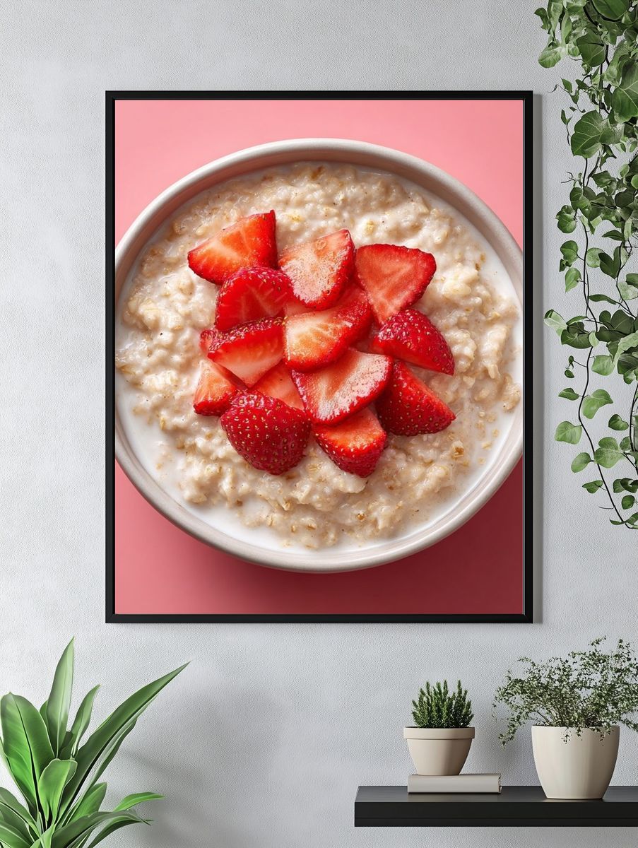 Strawberry Oatmeal — Food Print. — room view 4