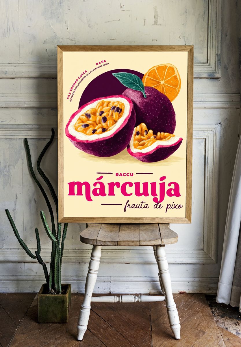 Márcuja Passion Fruit — Illustration Print. — room view 1