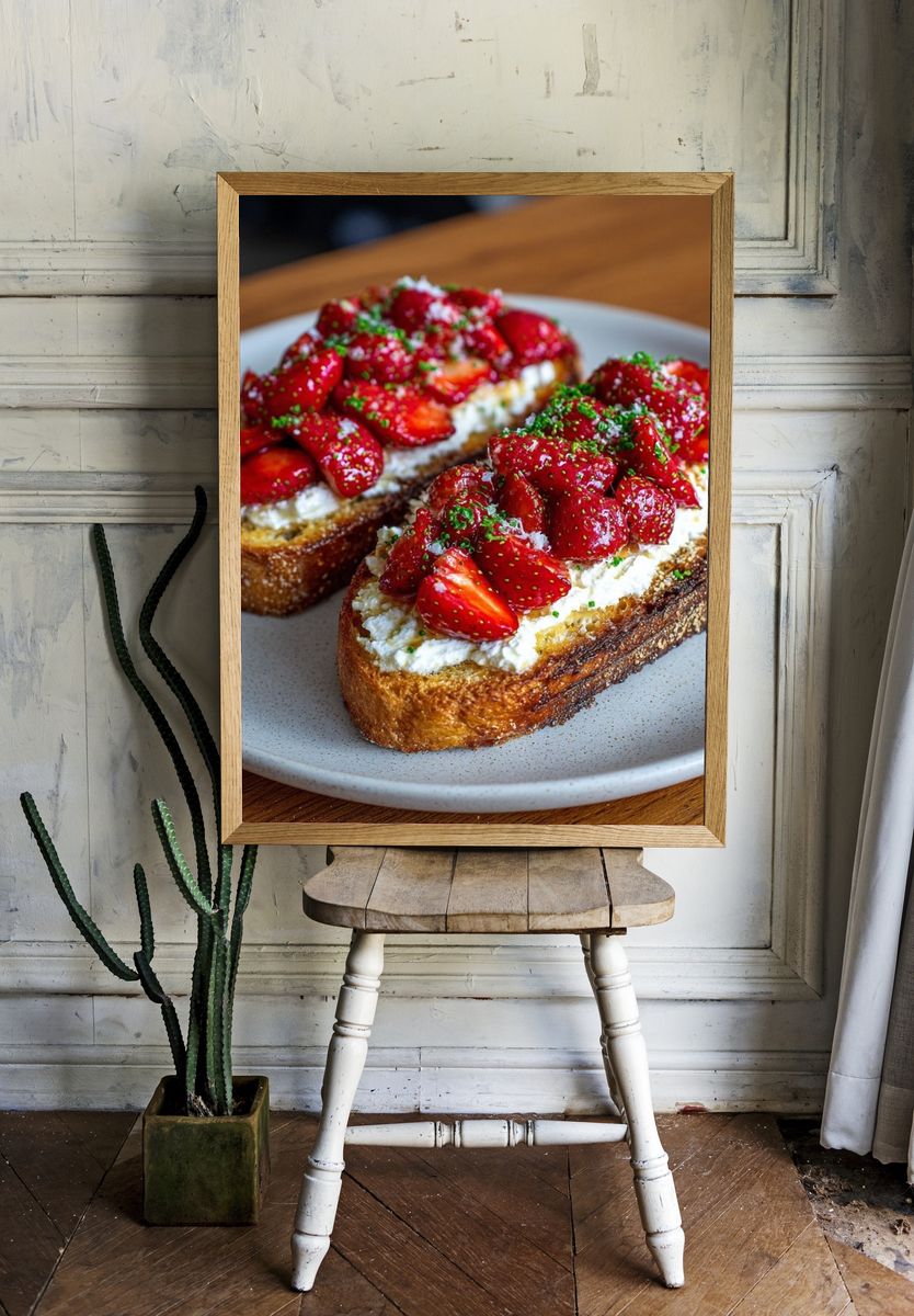 Strawberry Toast — Food Print room preview