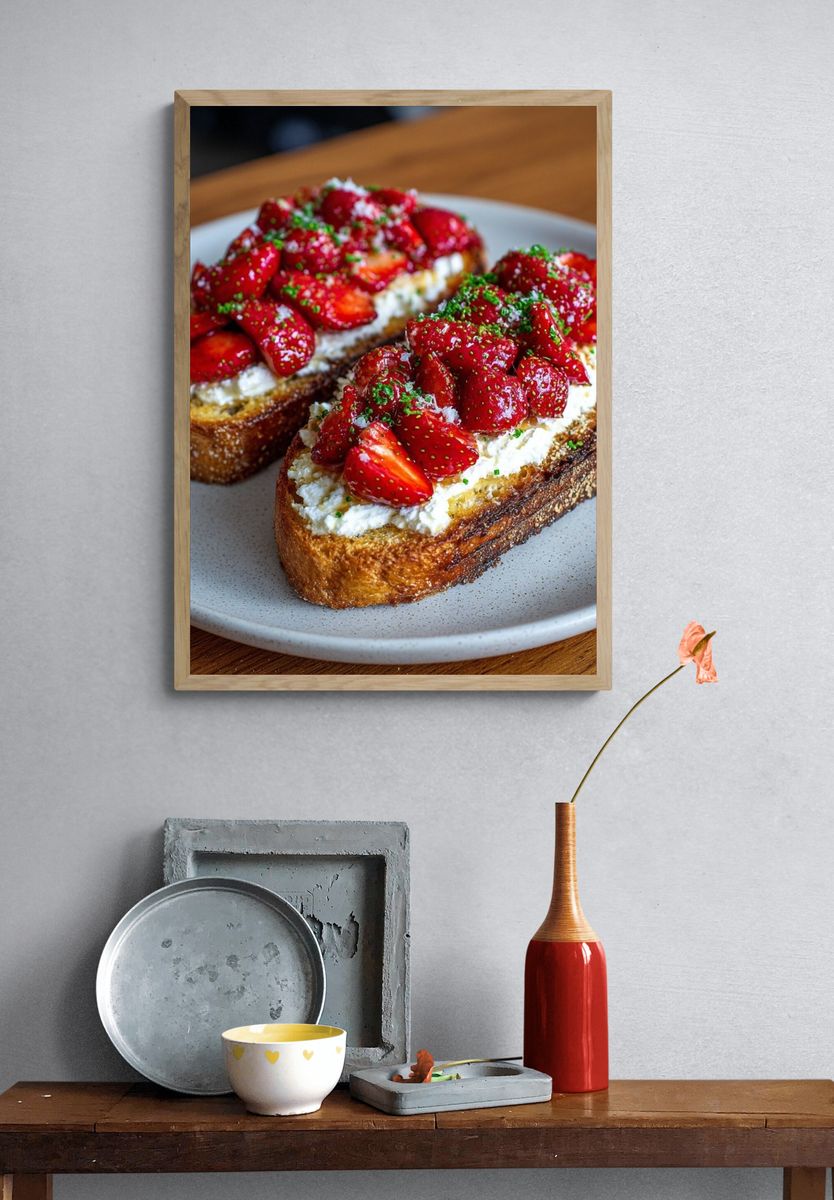 Strawberry Toast — Food Print. — room view 3