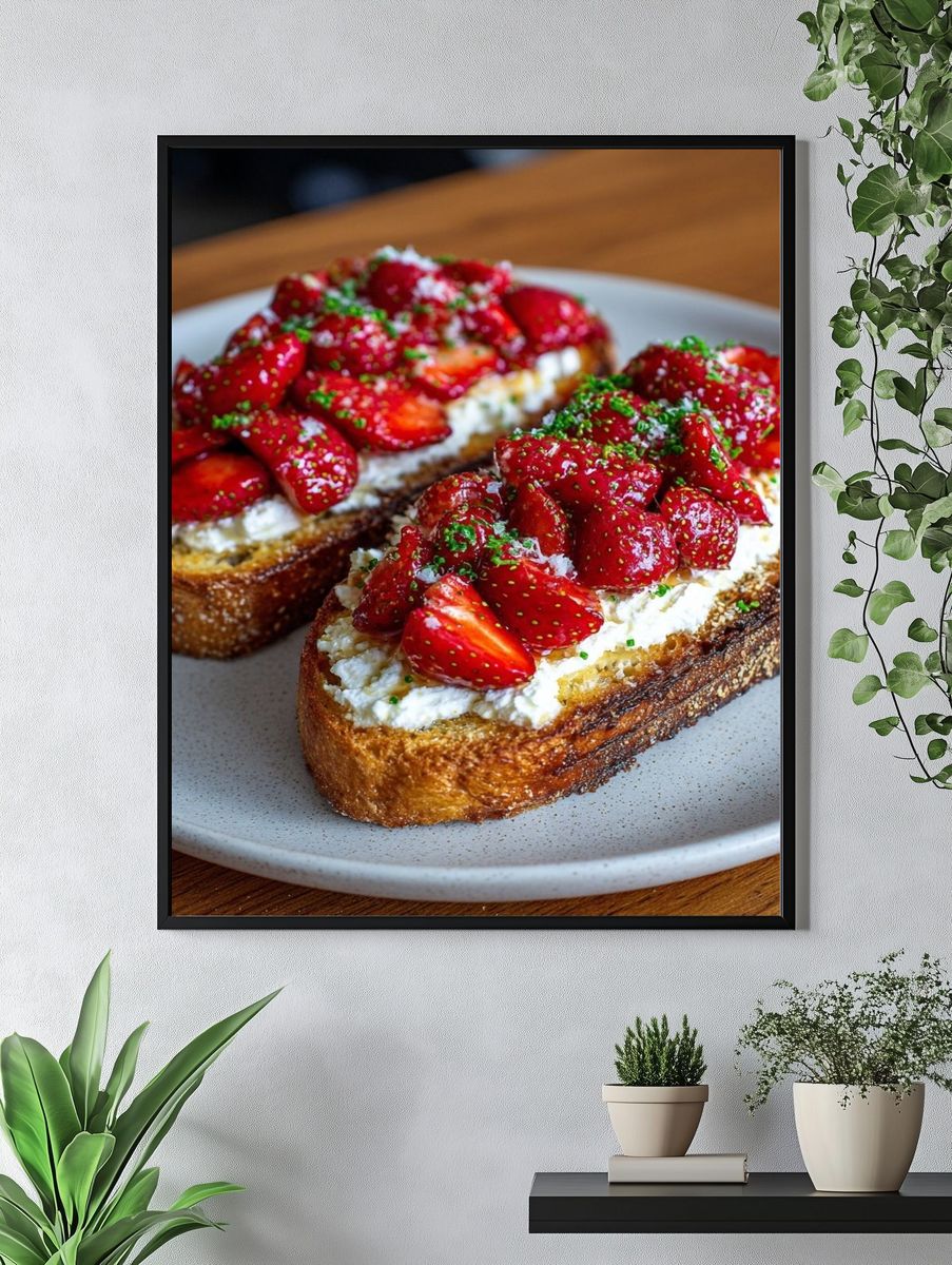 Strawberry Toast — Food Print. — room view 4