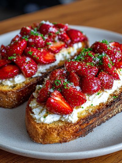 Strawberry Toast — Food Print