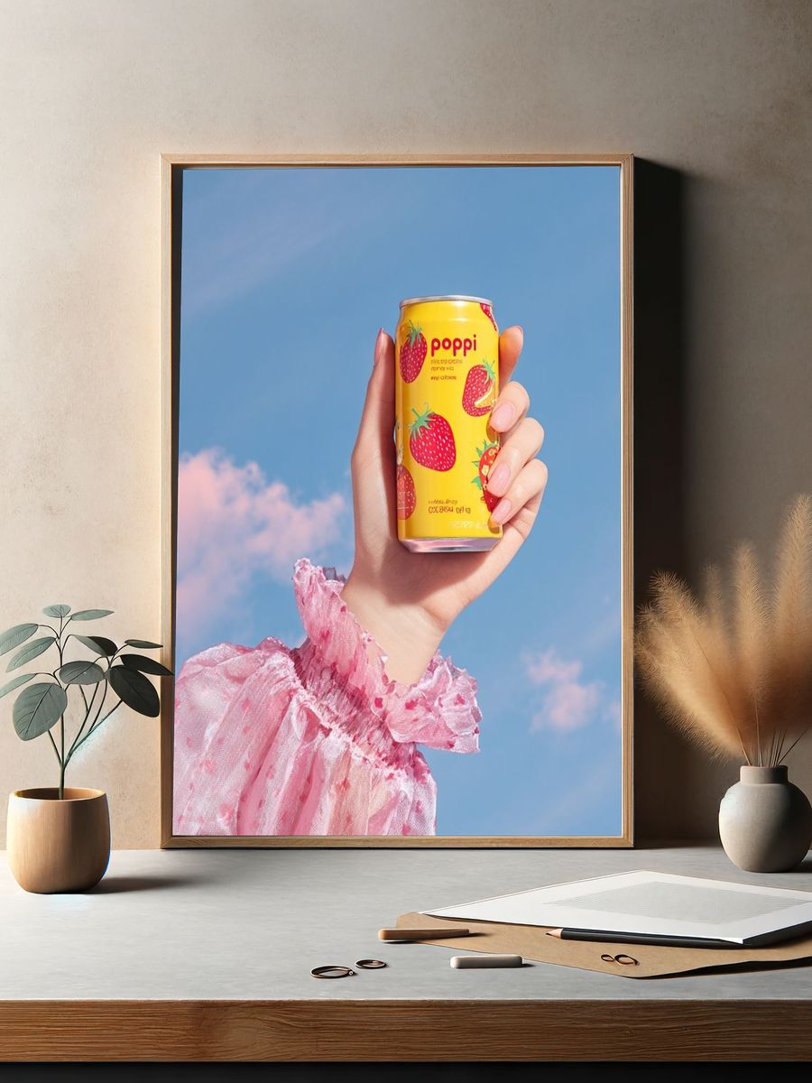 Poppi Strawberry Drink Poster. — room view 2