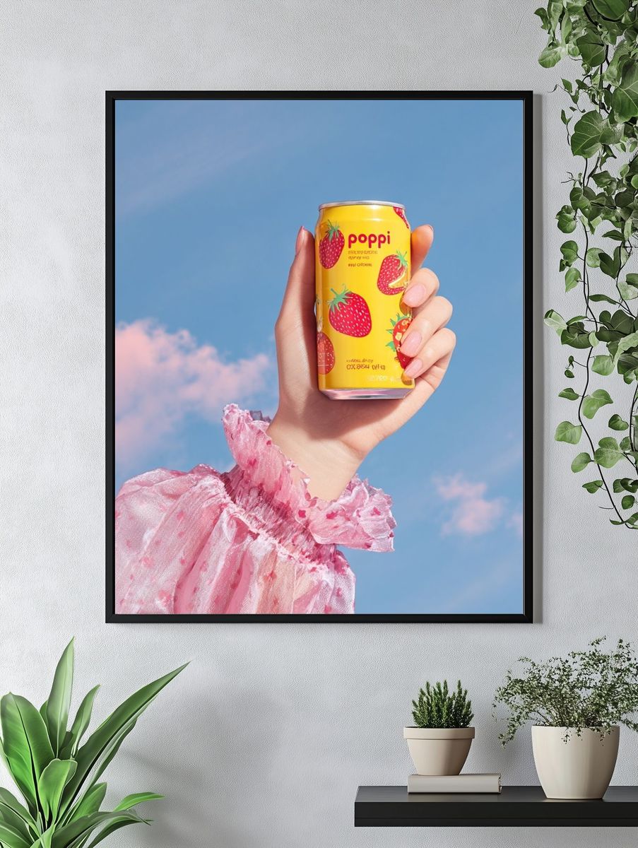 Poppi Strawberry Drink Poster. — room view 4
