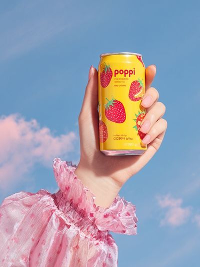 Poppi Strawberry Drink Poster.