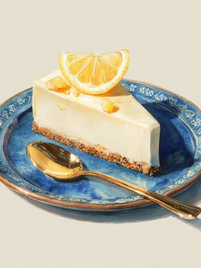 Lemon Cheesecake — Food Art Print. poster