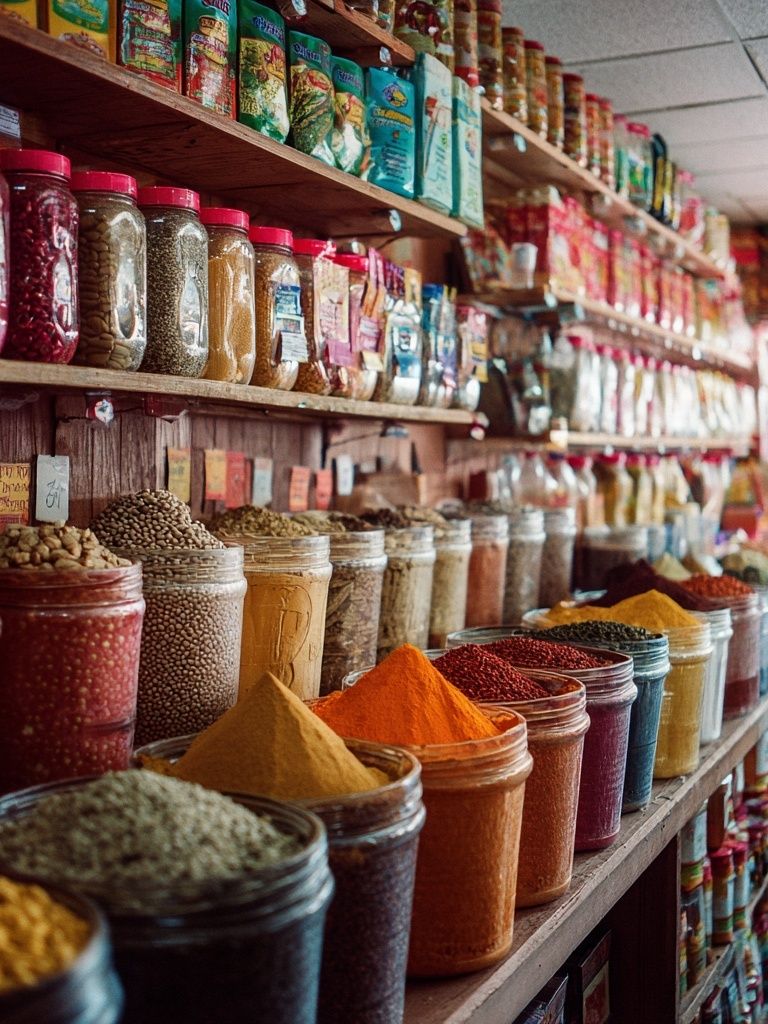 Colorful Spice Market Poster. poster — food-drink art