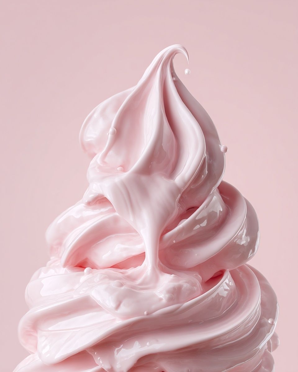 Pink Whipped Cream — Food Print. poster detail