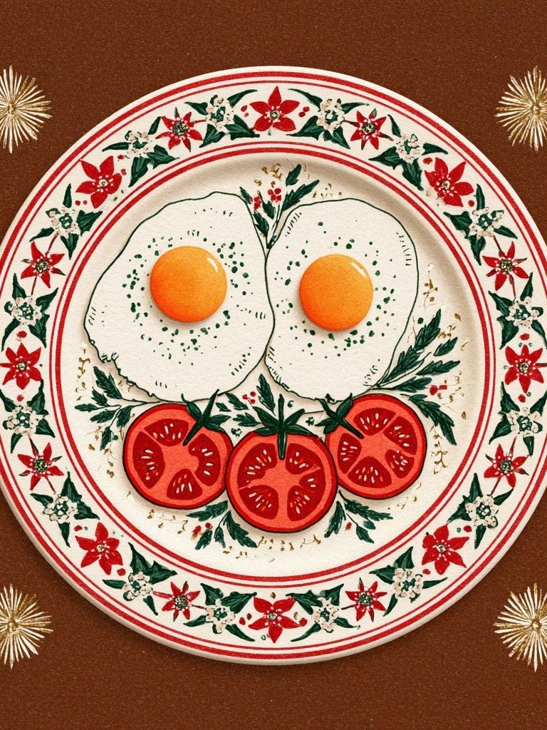 Breakfast Plate — Food Art Print. poster detail