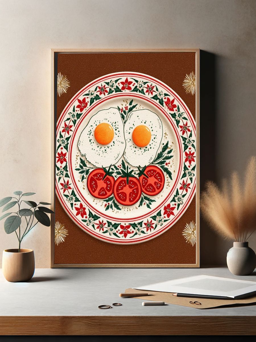 Breakfast Plate — Food Art Print. — room view 2