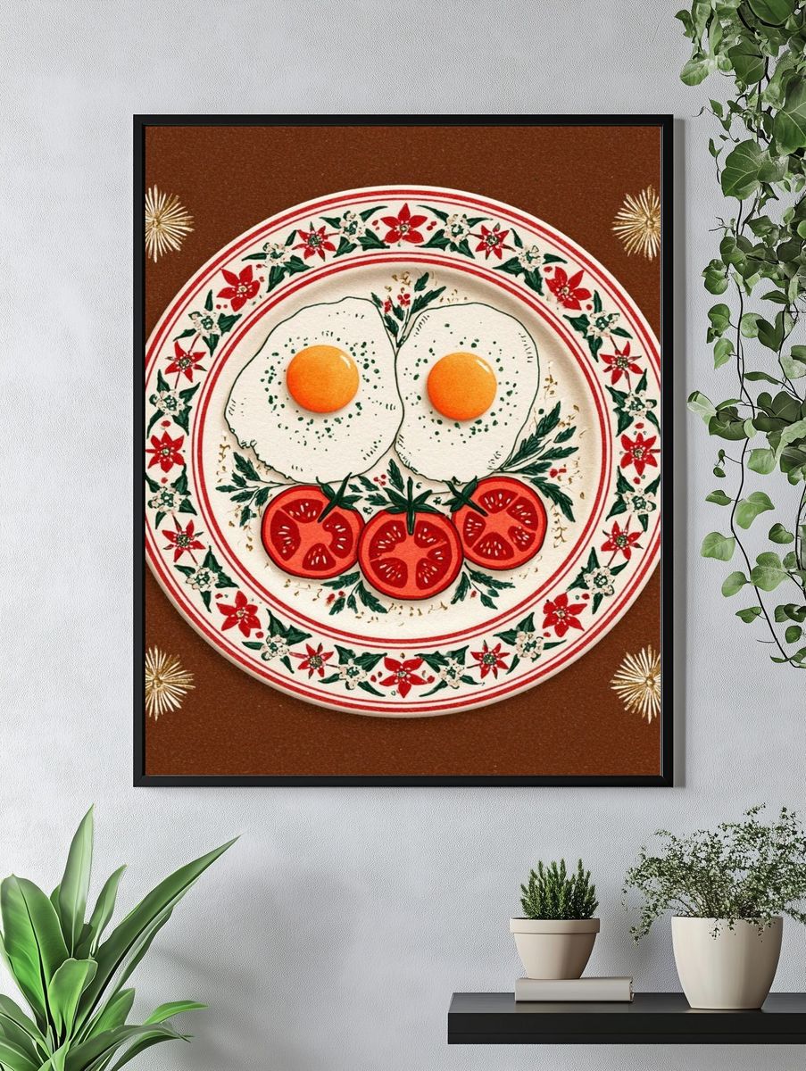 Breakfast Plate — Food Art Print. — room view 4