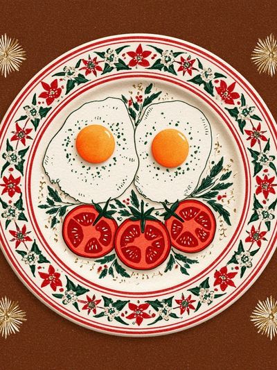 Breakfast Plate — Food Art Print.