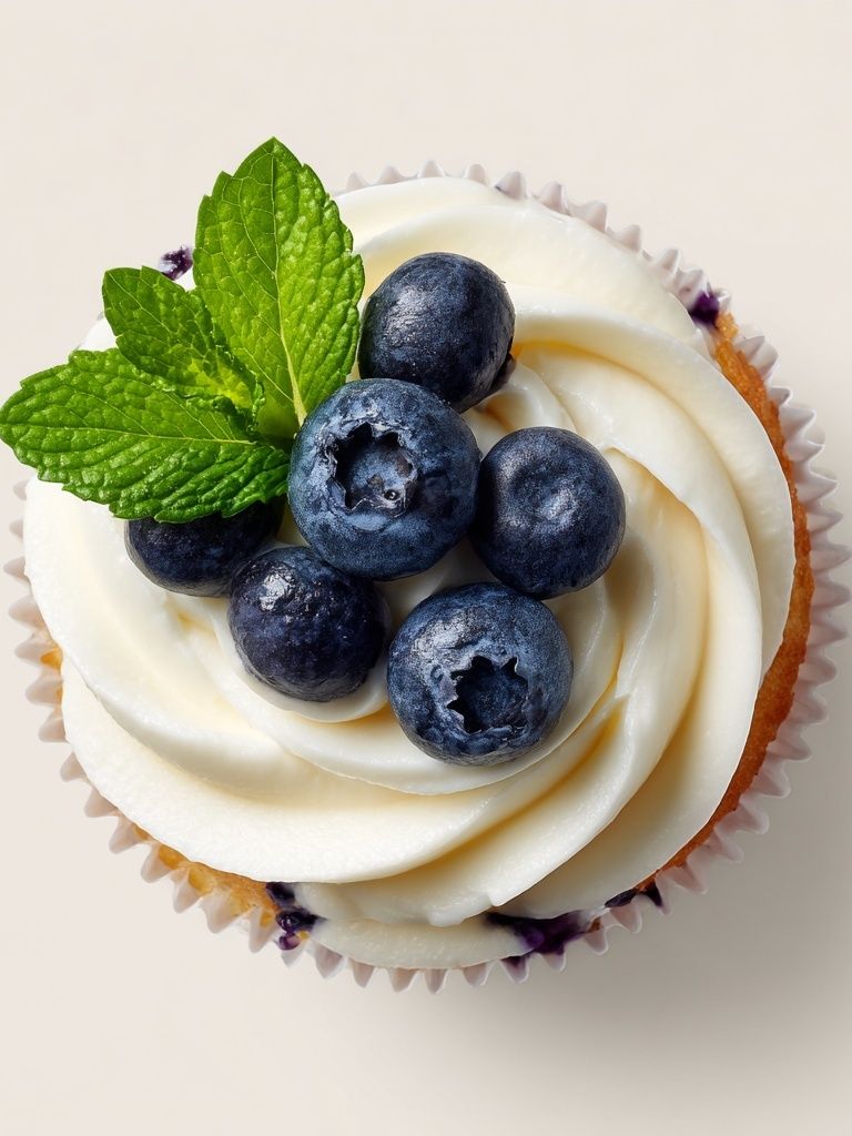 Blueberry Cupcake — Food Print. poster detail