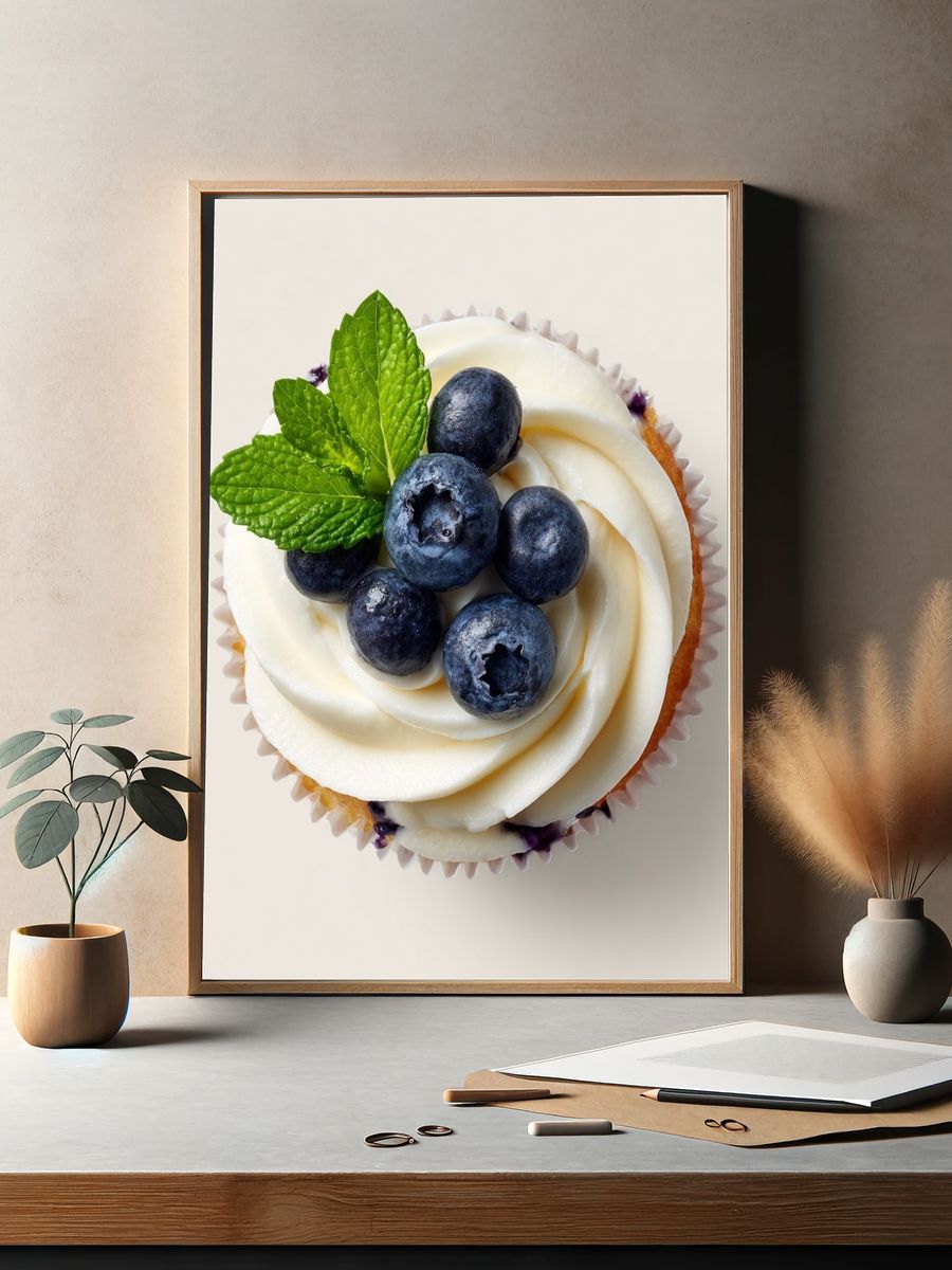 Blueberry Cupcake — Food Print. — room view 2