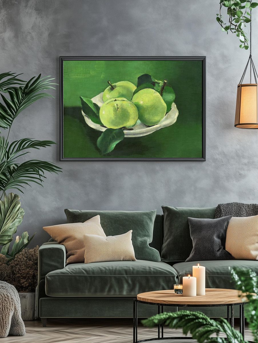Green Apples Still Life Poster. — room view 4