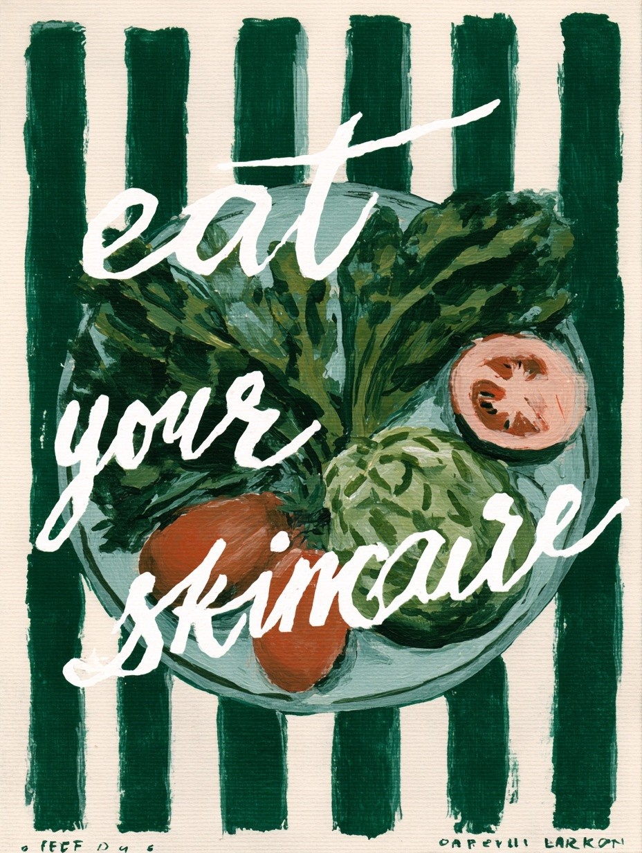 Eat Your Skincare — Typography Print. poster detail