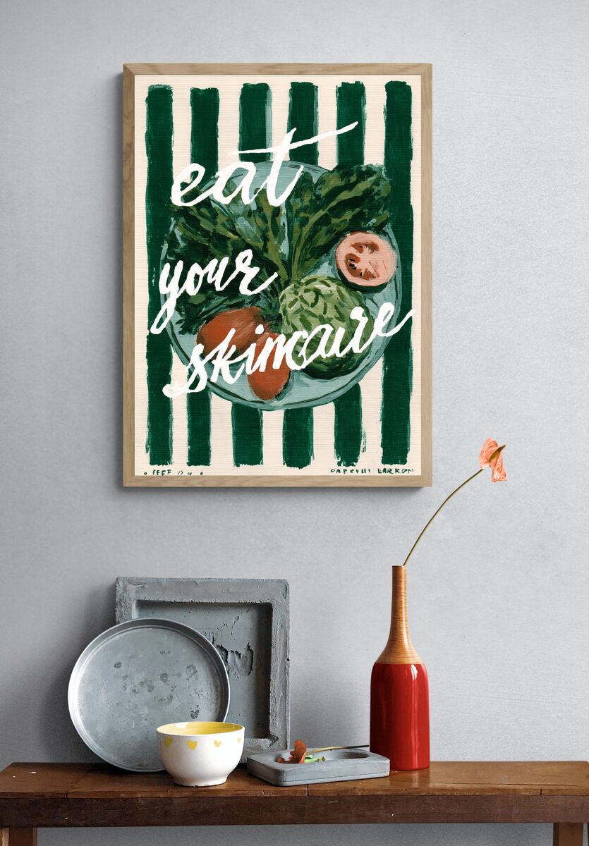Eat Your Skincare — Typography Print. — room view 3