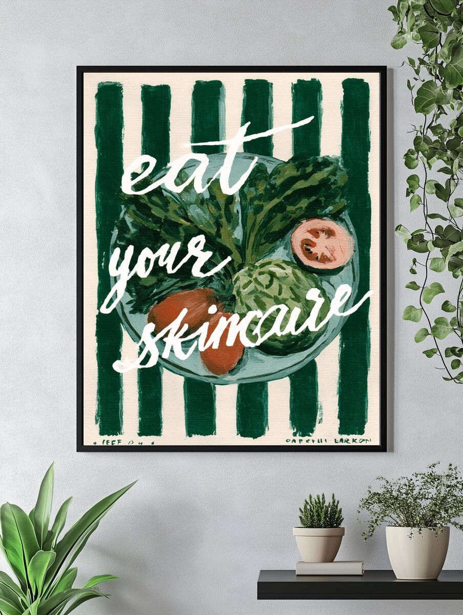 Eat Your Skincare — Typography Print. — room view 4