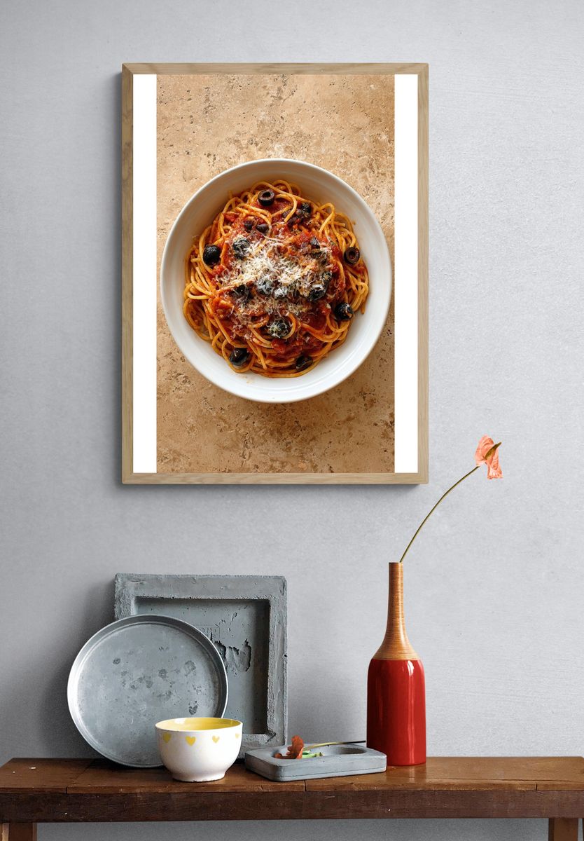Spaghetti with Olives — Food Print. — room view 3