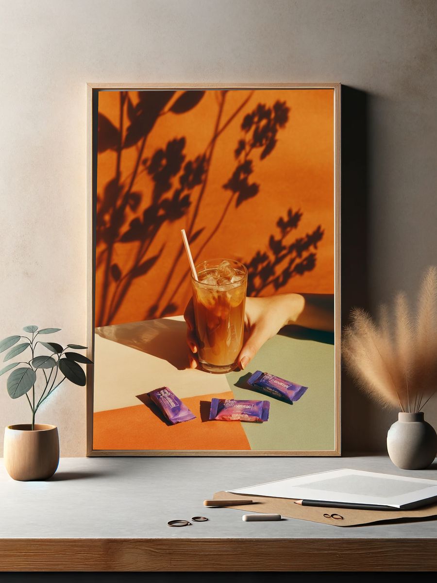 Iced Coffee and Treats — Food & Drink Print. — room view 2