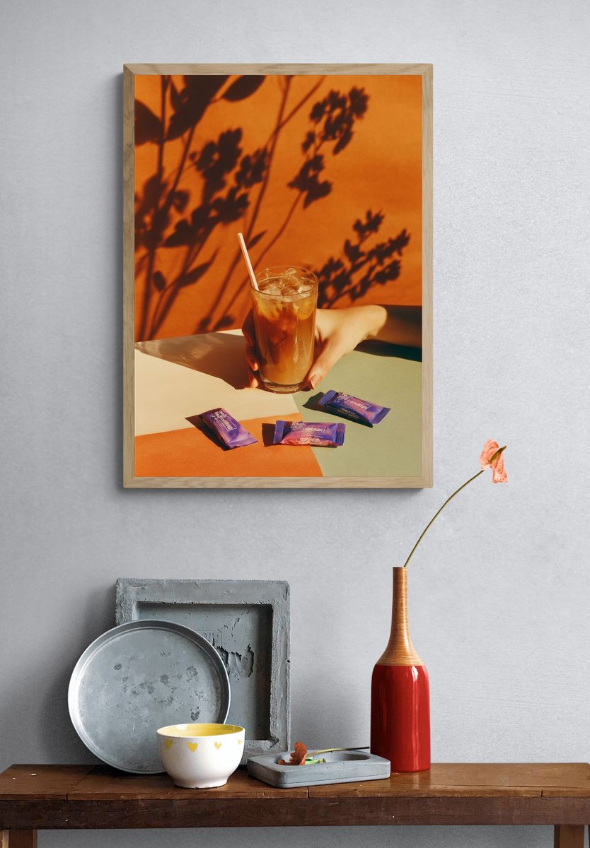 Iced Coffee and Treats — Food & Drink Print. — room view 3