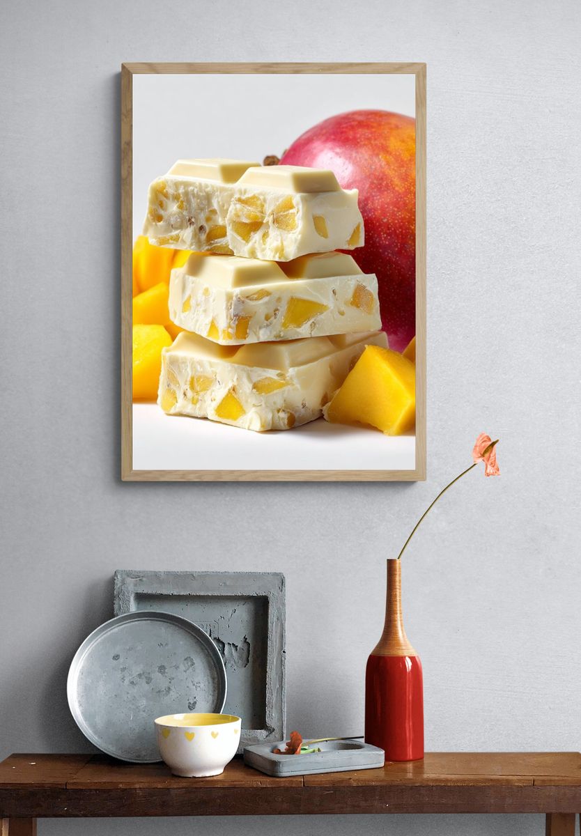 Mango White Chocolate Delight — Food Print. — room view 3