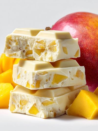 Mango White Chocolate Delight — Food Print. poster