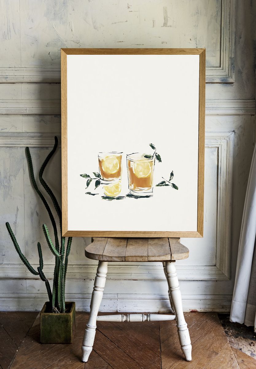 Lemonade Drinks — Food & Drink Print. — room view 1