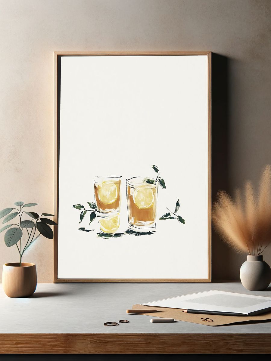 Lemonade Drinks — Food & Drink Print. — room view 2