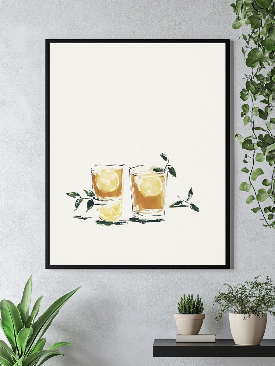 Lemonade Drinks — Food & Drink Print. — room view 4