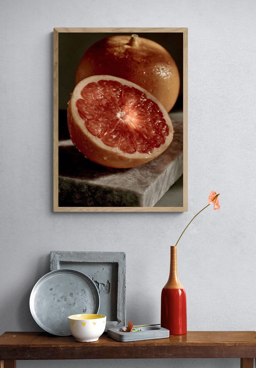 Grapefruit Still Life Poster. — room view 3