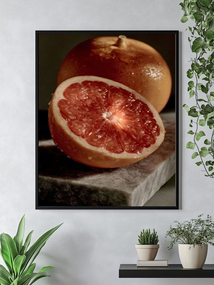 Grapefruit Still Life Poster. — room view 4