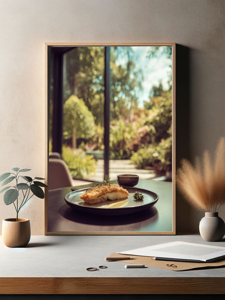 Crispy Fish Dish — Food Photography Print. — room view 2