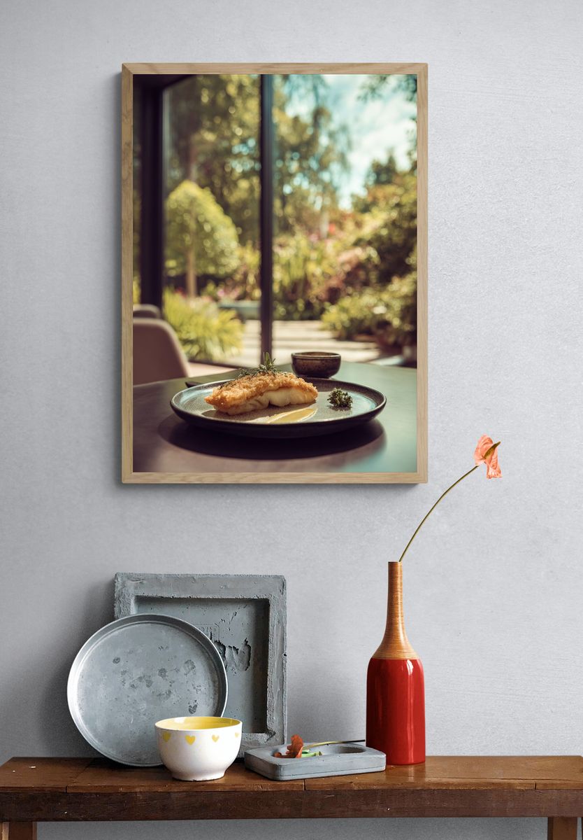 Crispy Fish Dish — Food Photography Print. — room view 3
