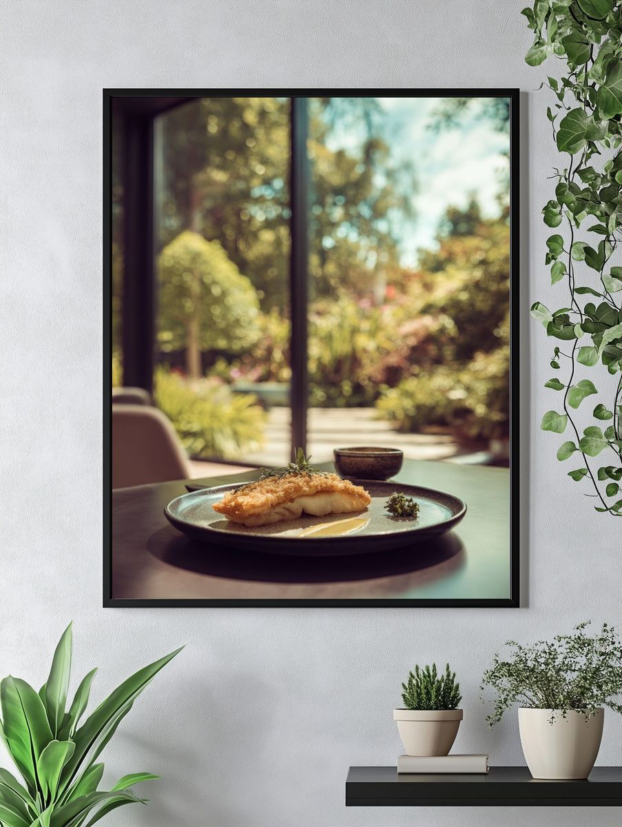Crispy Fish Dish — Food Photography Print. — room view 4