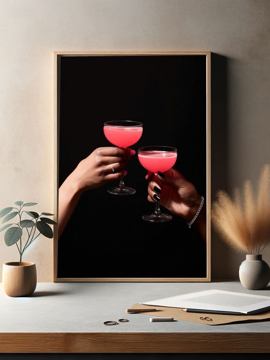 Cocktails Cheers — Food & Drink Print. — room view 2