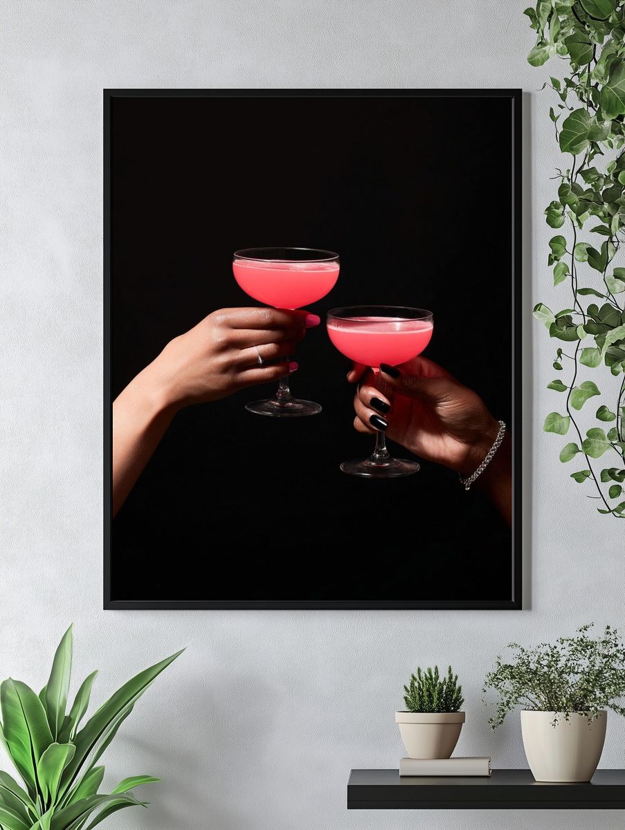 Cocktails Cheers — Food & Drink Print. — room view 4