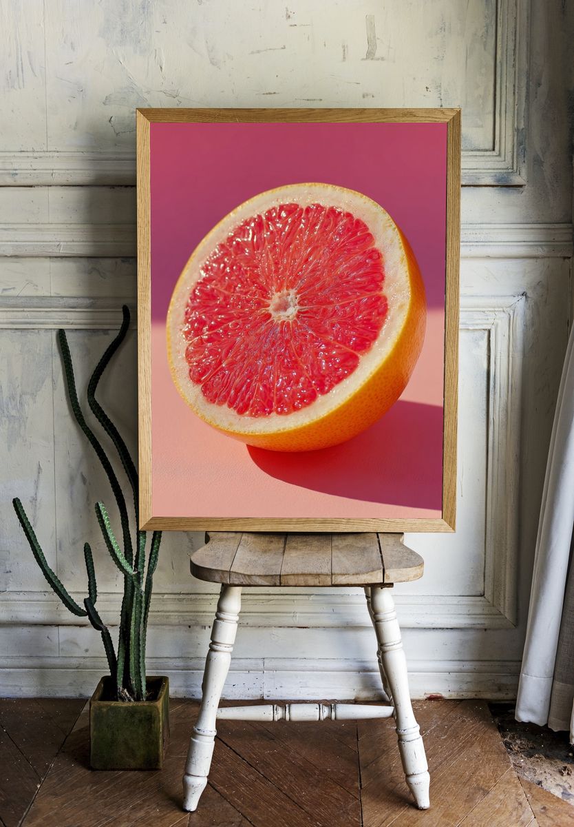 Grapefruit Slice — Food Print room preview