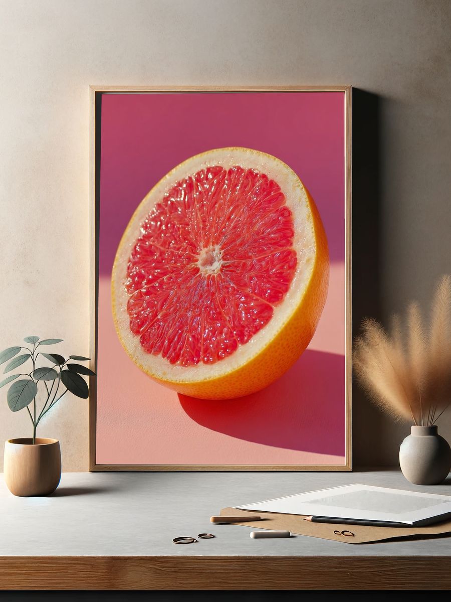 Grapefruit Slice — Food Print. — room view 2