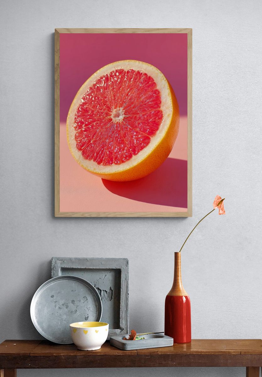 Grapefruit Slice — Food Print. — room view 3