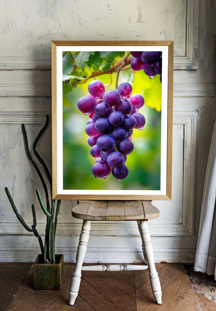 Fresh Grapes — Food Photography Print room preview