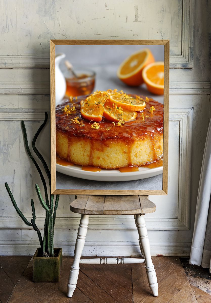 Delicious Orange Cake — Food Print. — room view 1