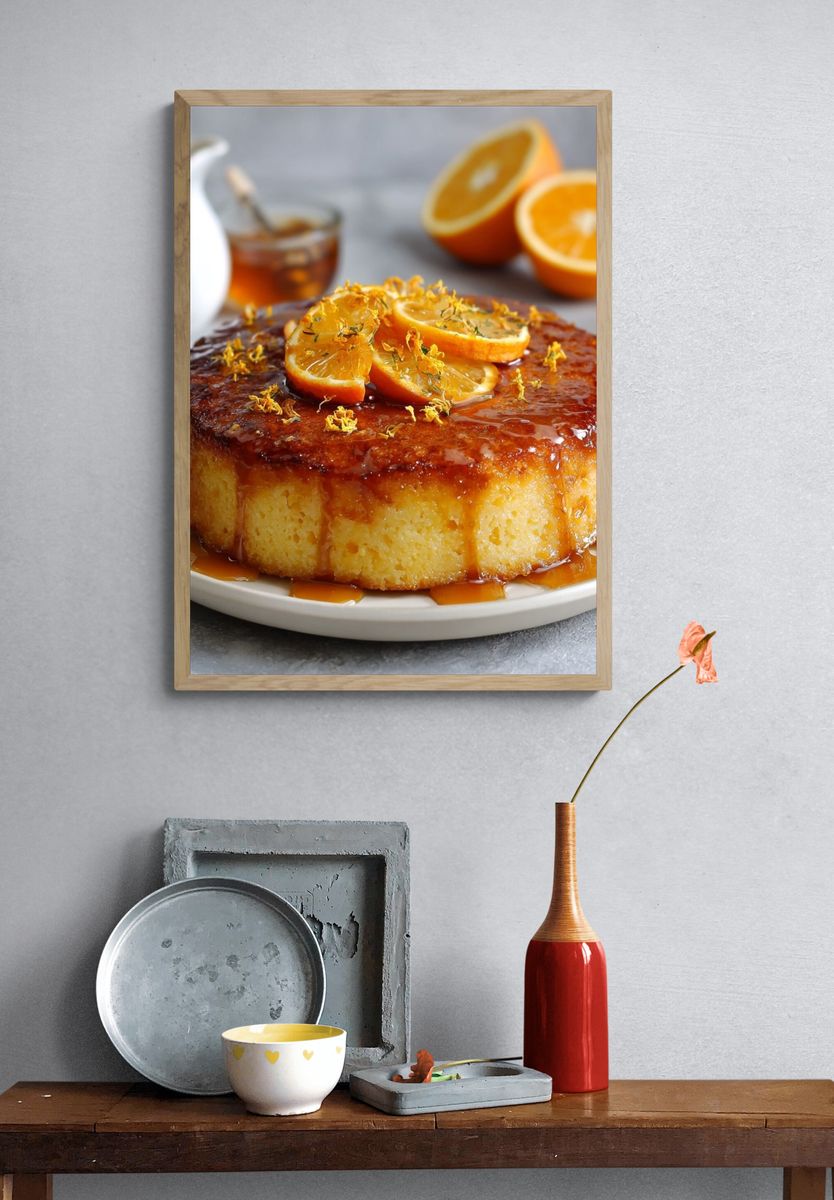 Delicious Orange Cake — Food Print. — room view 3